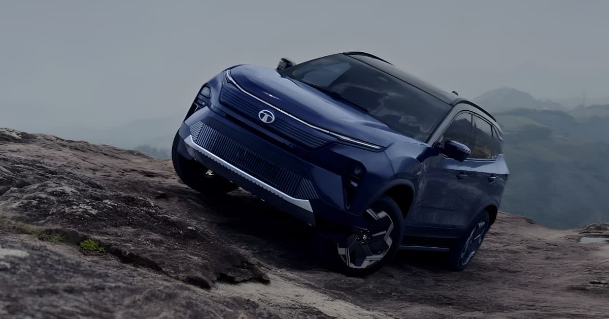 Tata Harrier EV elephant rock climb